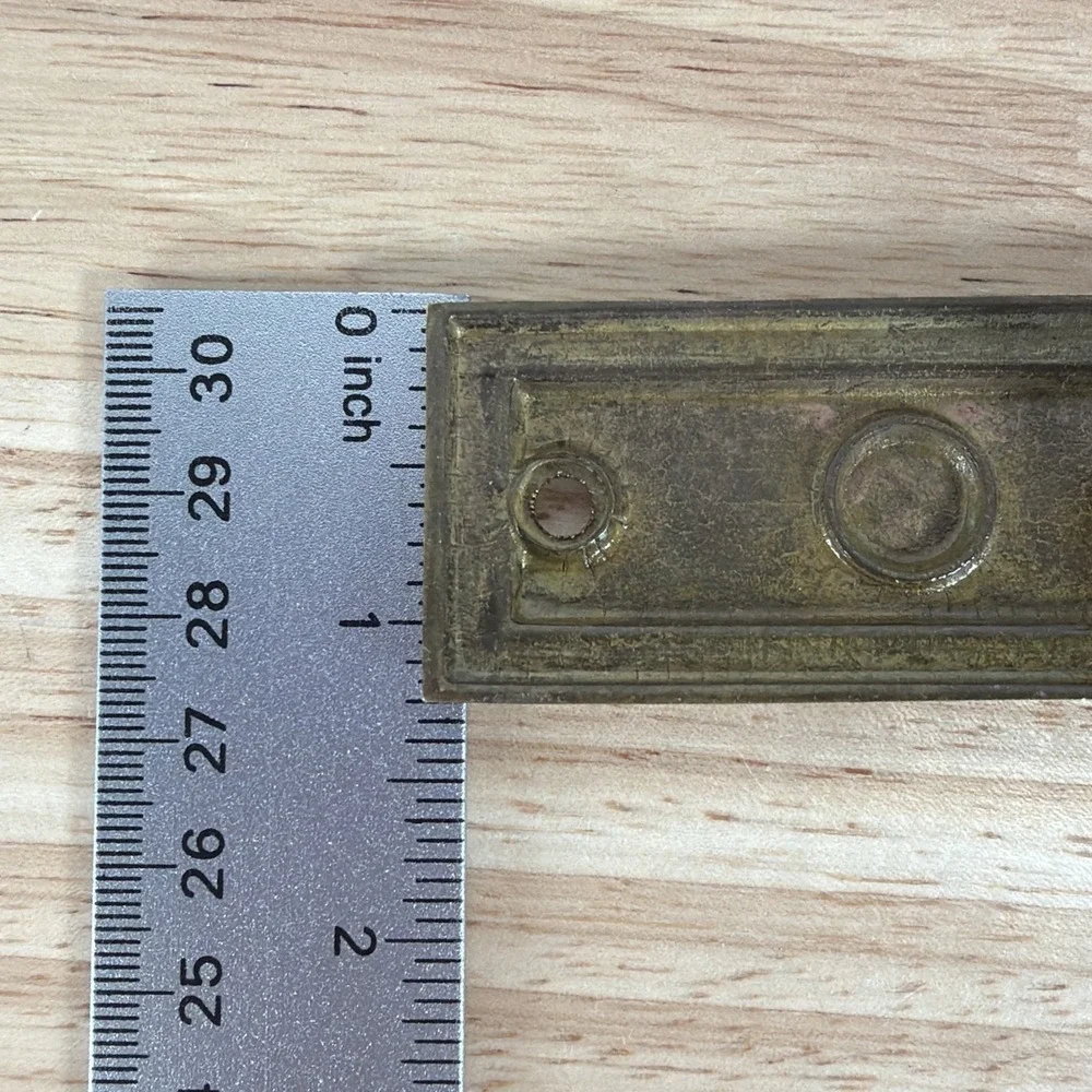 Solid Brass Door Bell Gold Tone Lighted Trine Chime Buzzer Vintage No Screws